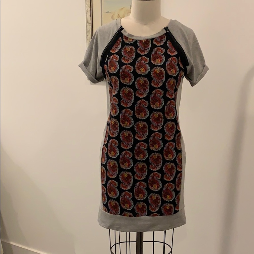 Printed French terry dress